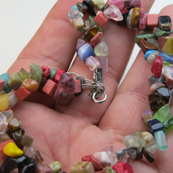 Multi Gemstone Agate Anklet - Picture 1 of 4
